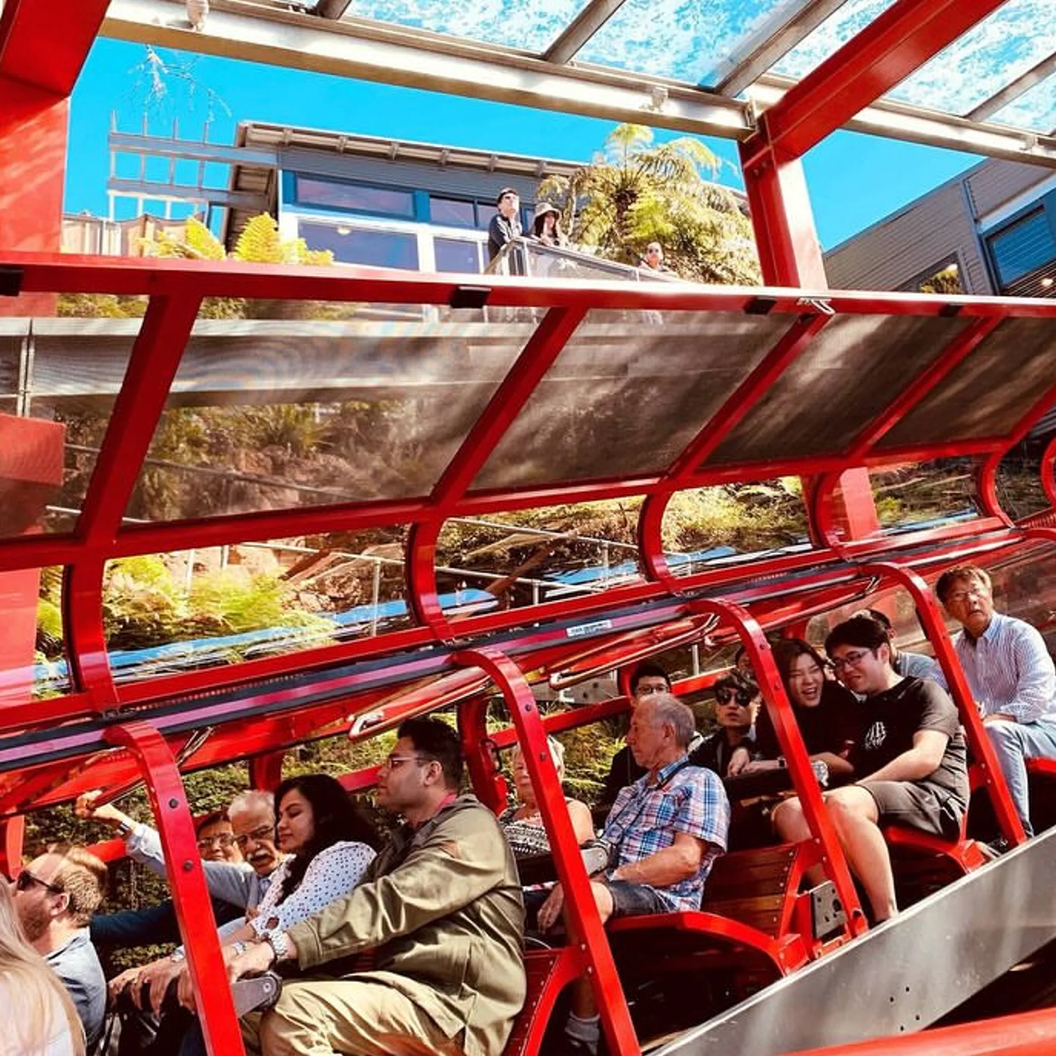 scenic world railway with passengers