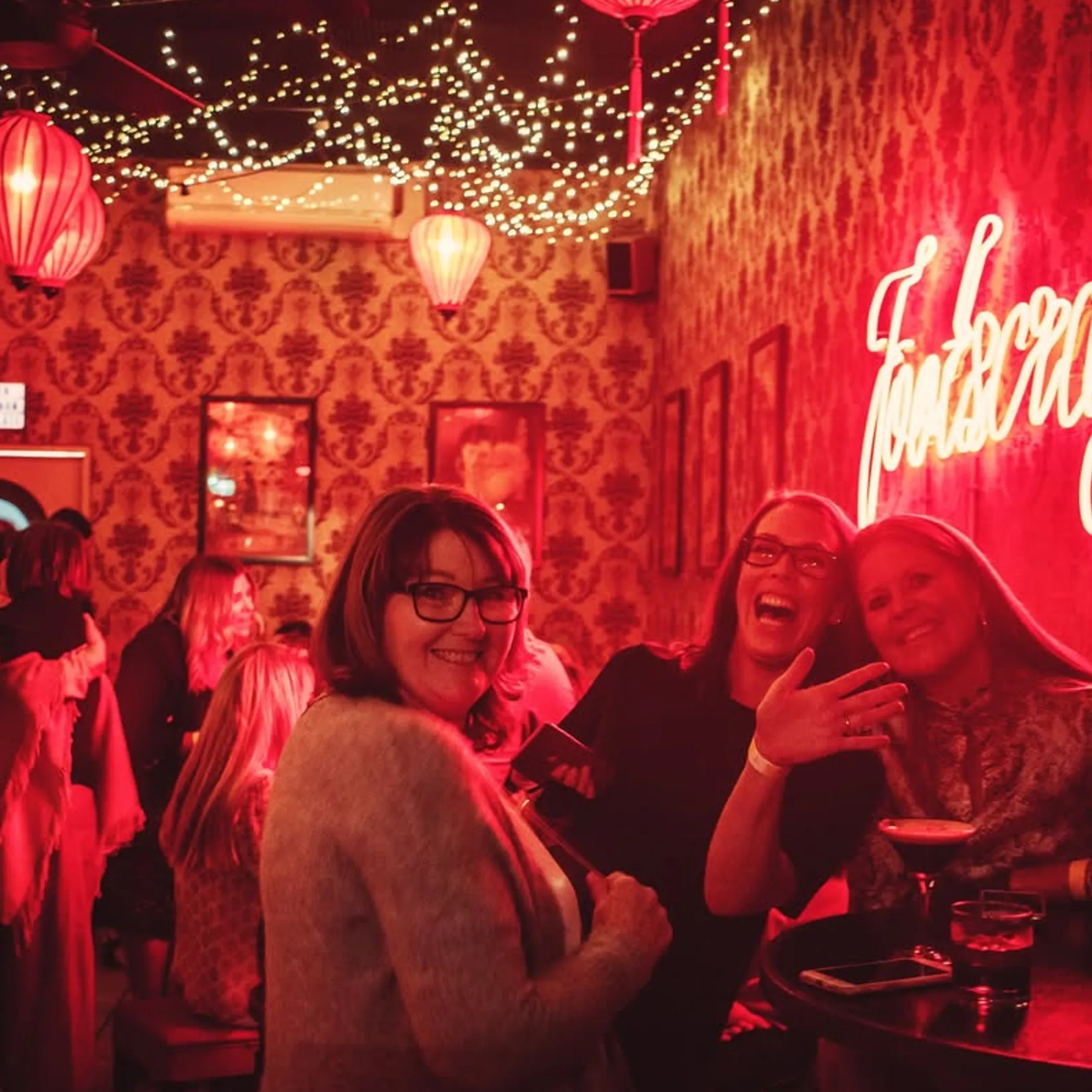 people enjoying nightlife in melbourne bar
