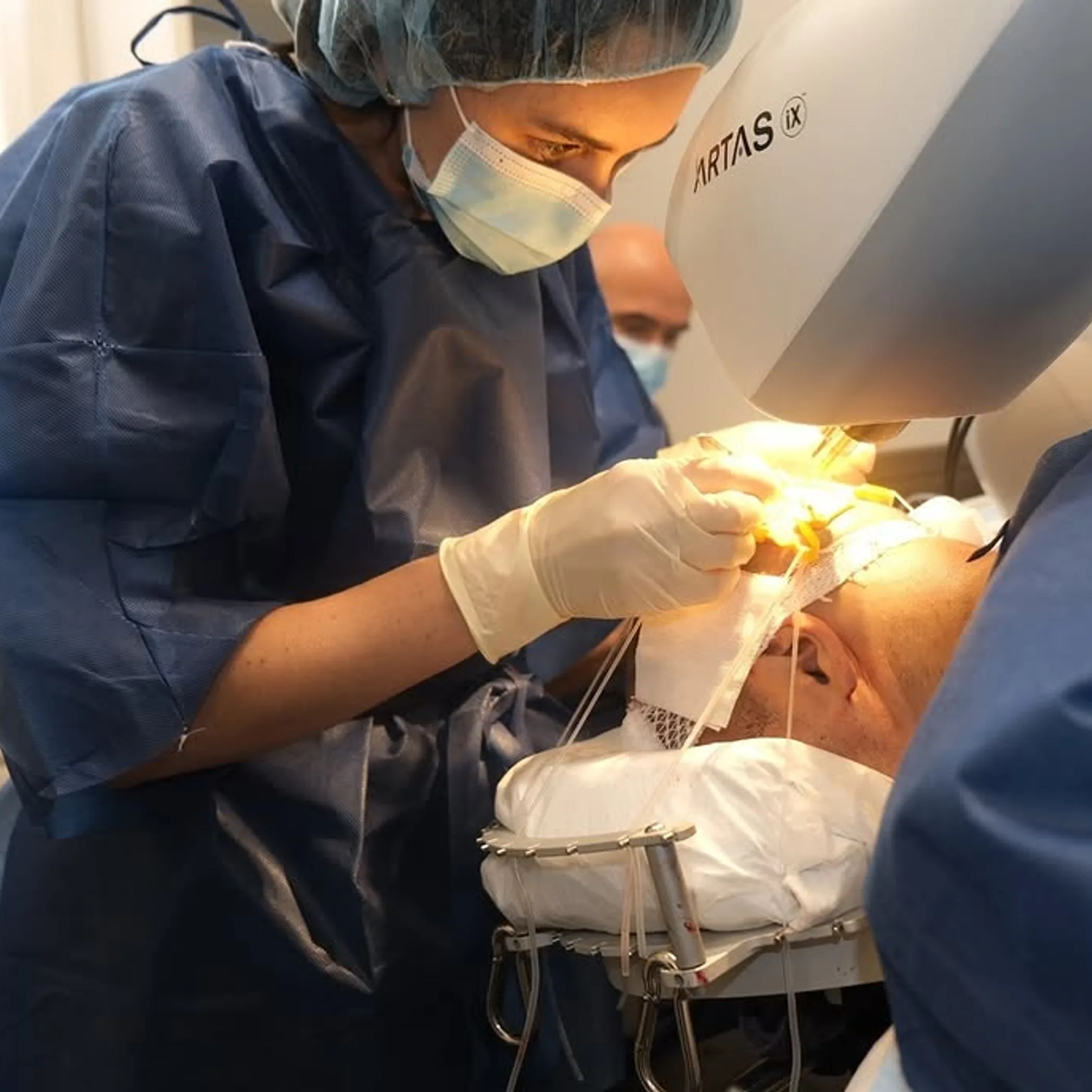 hair transplant procedure with artas device