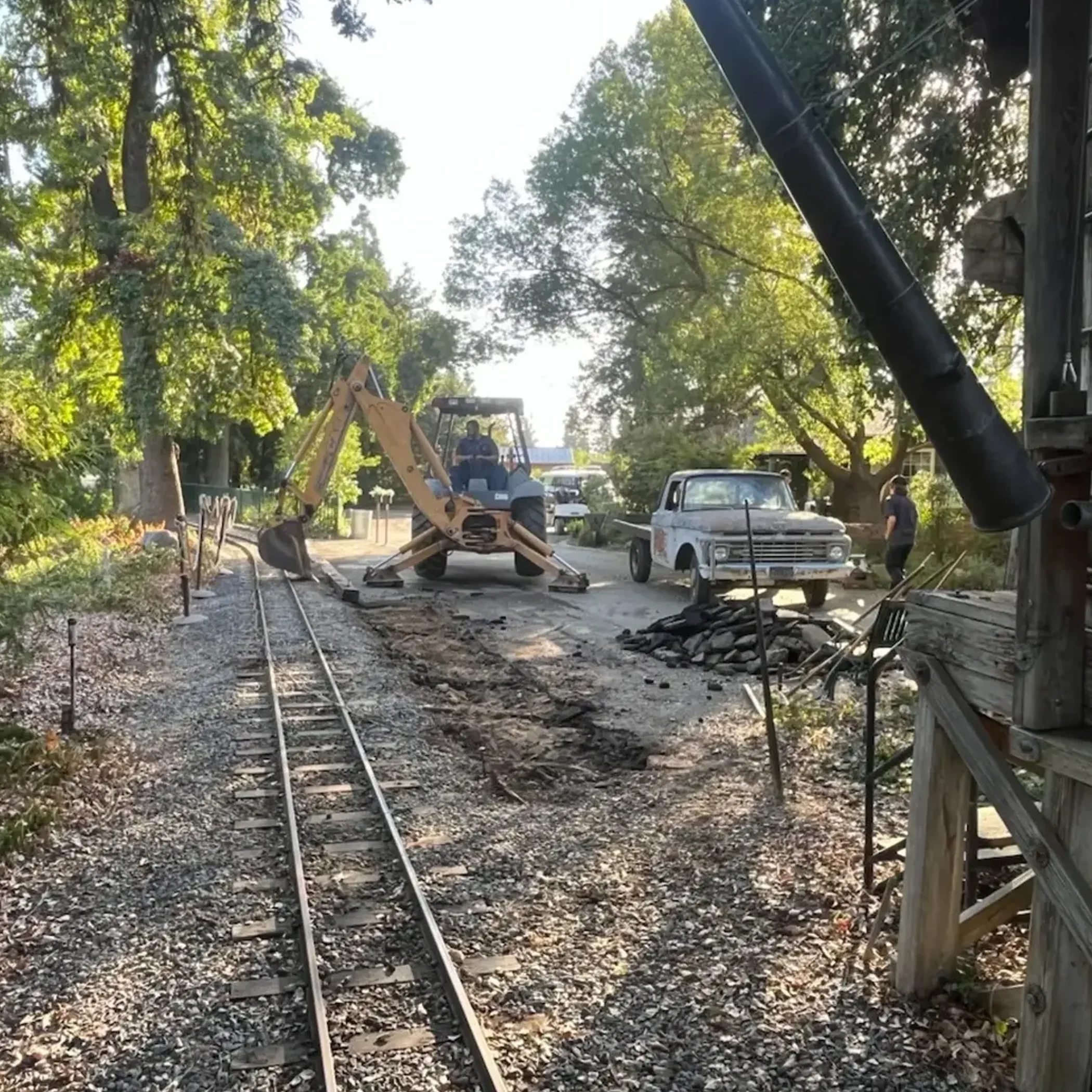 heritage railway tracks and station work